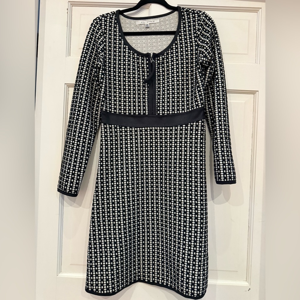 NWOT Max Studio Black and White Knit Dress